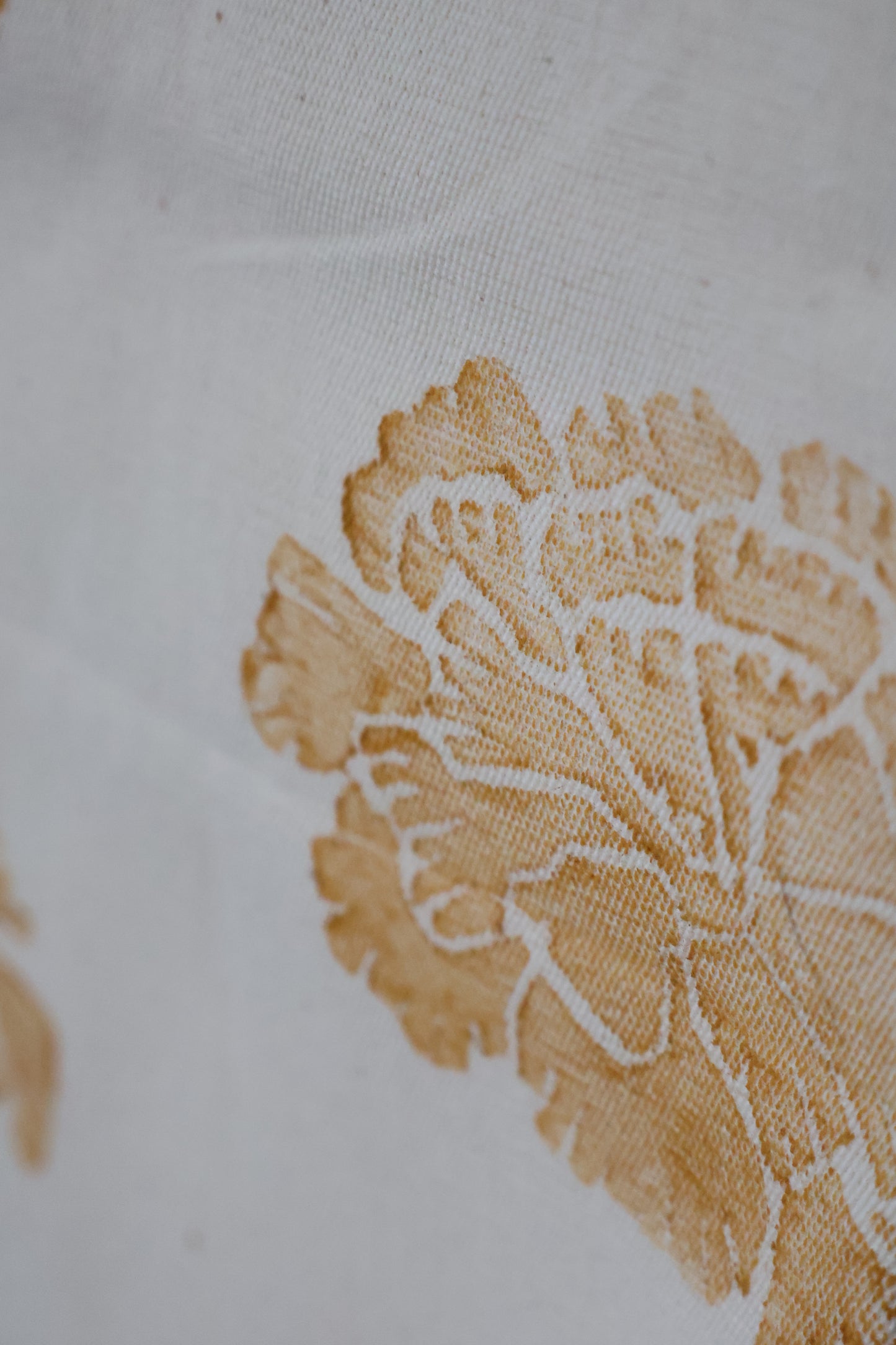 Block Printed Tea Towel: Marigold