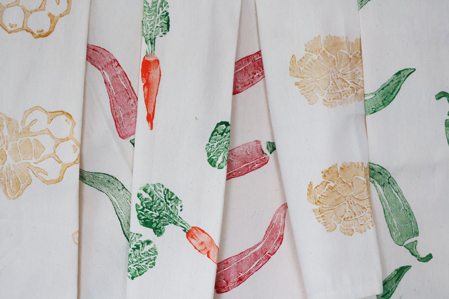 Block Printed Tea Towel: Jalapeno Peppers