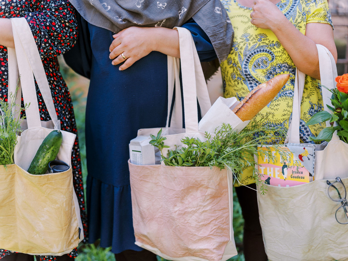 Naturally Dyed Market Tote: Carrot Yellow