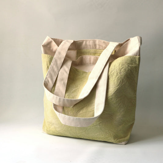 Naturally Dyed Market Tote: Carrot Yellow