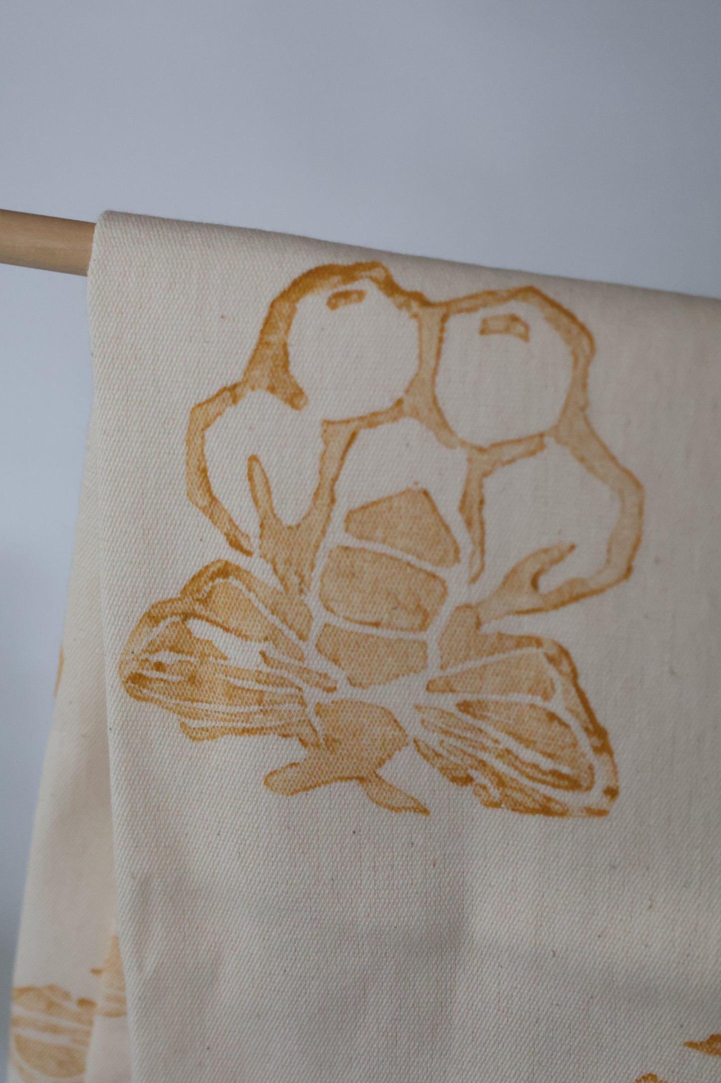 Block Printed Tea Towel: Honey Bee