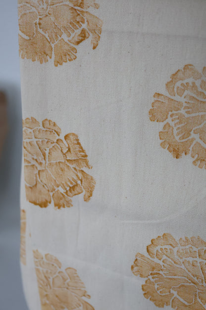 Block Printed Tea Towel: Marigold