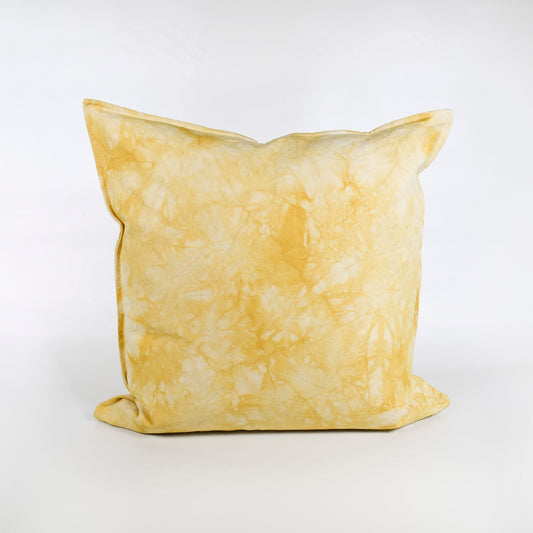 Naturally Dyed Square Pillow: Mint Marigold