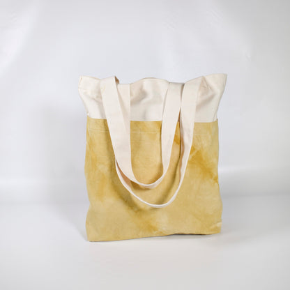 Naturally Dyed Market Tote: Mint Marigold