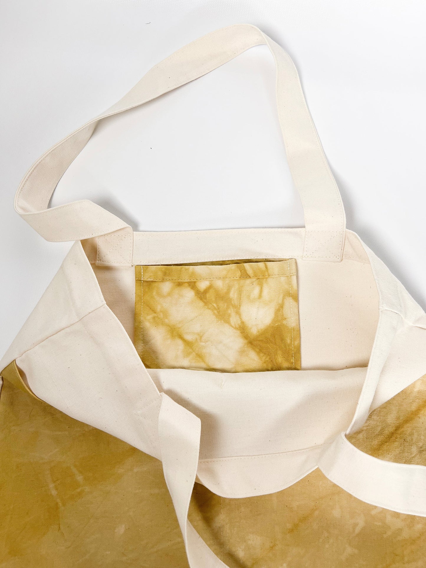 Naturally Dyed Market Tote: Mint Marigold